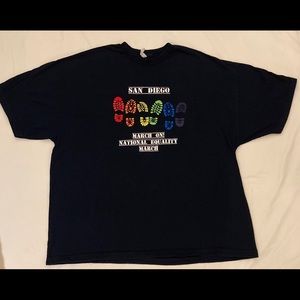 National Equality March San Diego T-Shirt Size 3XL